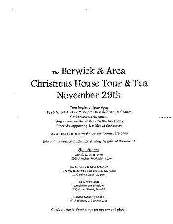 Poster for Christmas House Tour and Tea