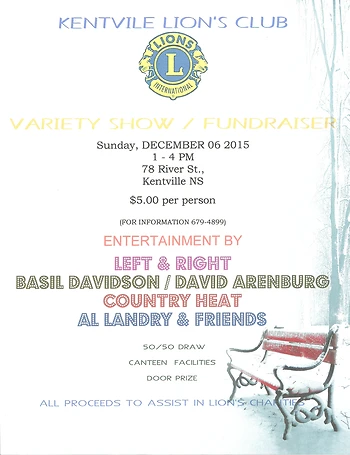 Poster for Variety Show & Fundraiser