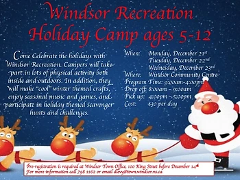 Poster for Holiday Day Camp