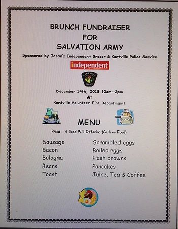 Poster for Kentville Police Fundraiser