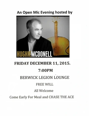 Poster for Open Mic Hosted By Hughie McDonell