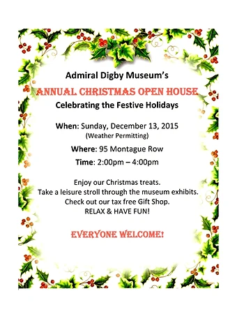 Poster for Christmas Open House