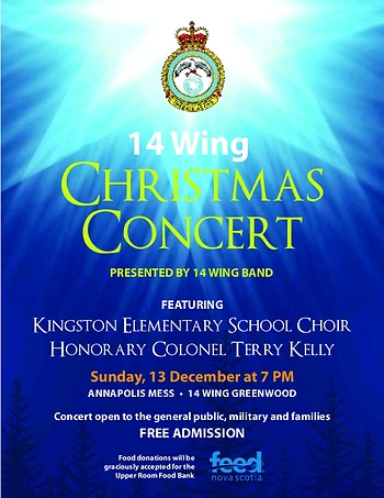 Poster for 14 Wing Band Christmas Concert