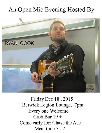 Poster for Open Mic Hosted By Ryan Cook