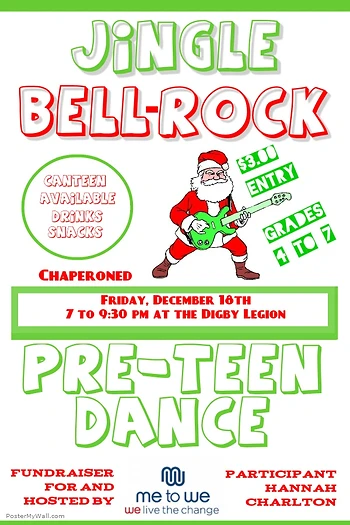 Poster for Pre-Teen Christmas Dance
