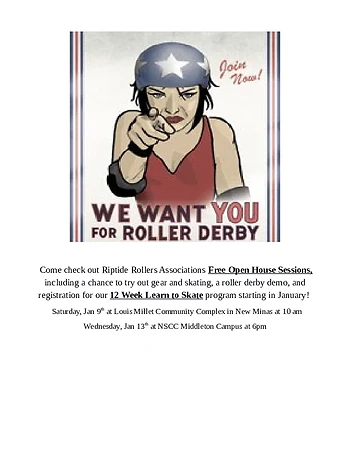 Poster for Riptide Rollers' Open House