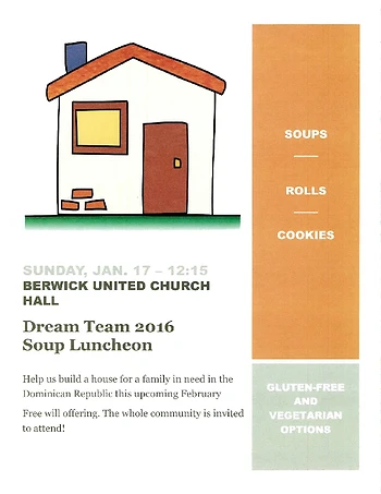 Poster for Soup Luncheon