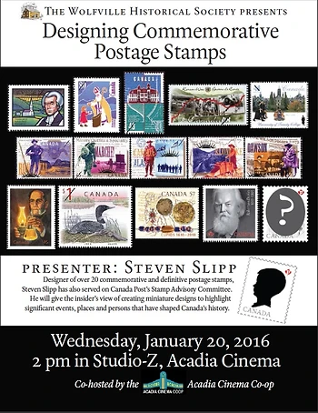 Poster for Wolfville Historical Society Monthly Meeting