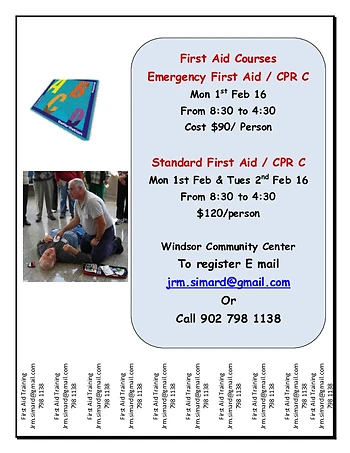 Poster for First Aid Training