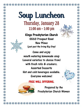 Poster for Soup Luncheon