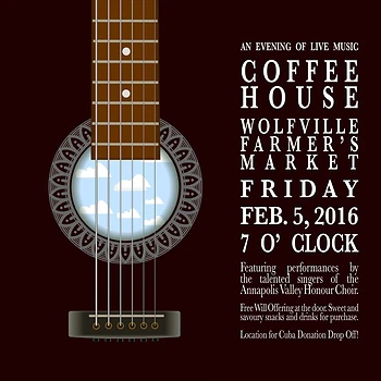 Poster for Annapolis Valley Honour Choir Coffee House