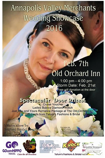 Poster for Annapolis Valley Merchant’s Wedding Showcase
