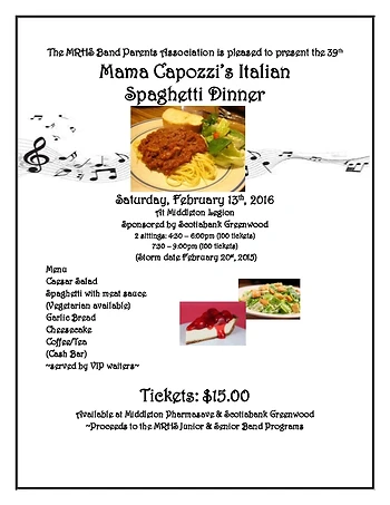 Poster for Momma Capozies Spaghetti Dinner