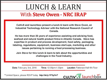 Poster for Lunch & Learn with Steve Owen