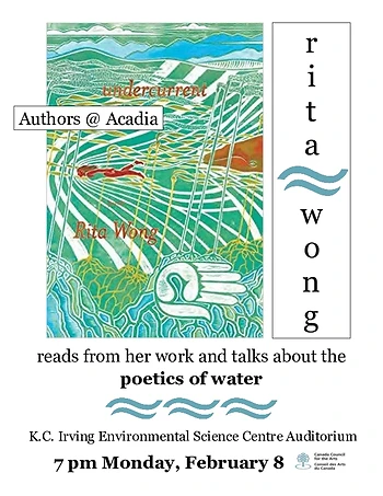 Poster for Rita Wong Poetics of Water