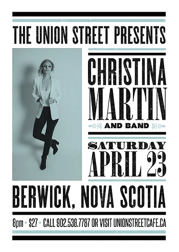 Poster for Christina Martin & Band