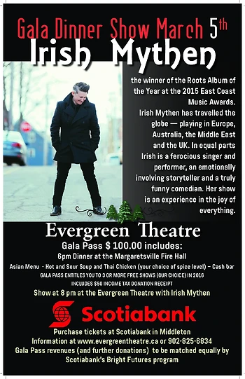 Poster for Gala Dinner & Show with Irish Mythen