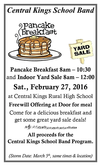 Poster for Pancake Breakfast & Yard Sale