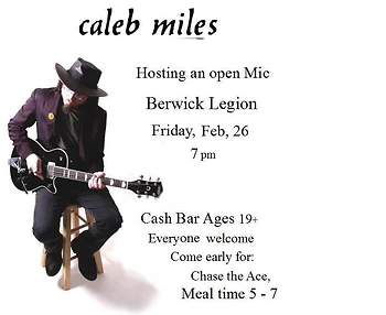 Poster for Open Mic Hosted By Caleb Miles