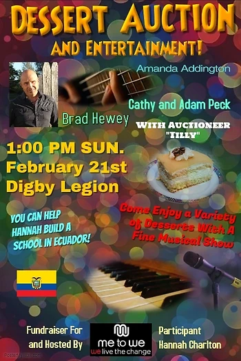 Poster for Dessert Auction and Entertainment