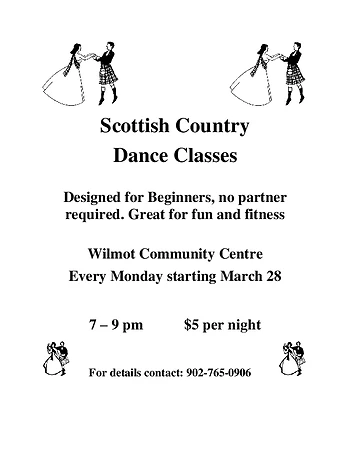 Poster for Scottish Country Dance