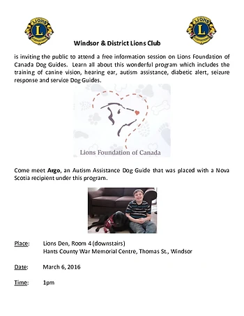 Poster for Canada's Guide Dogs