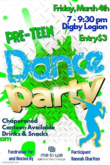 Poster for Pre Teen Dance