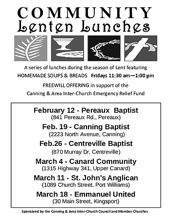 Poster for Lenten Lunch