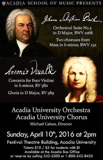 Poster for Bach and Vivaldi