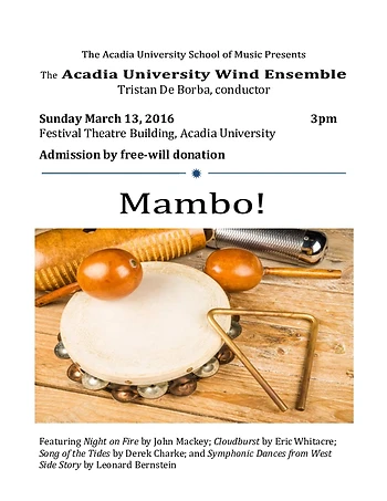 Poster for Acadia University Wind Ensemble