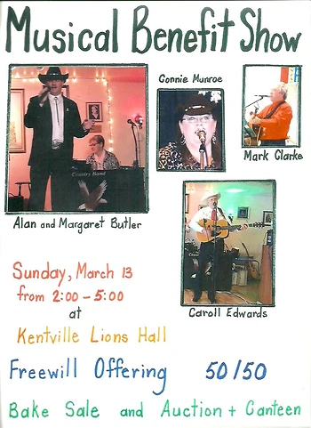 Poster for Musical Benefit Show