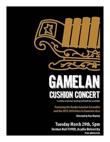 Poster for Gamelan Cushion Concert