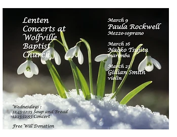 Poster for Lenten Noon Hour Concerts