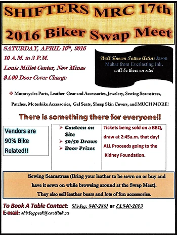 Poster for Shifters Bikers Swap Meet