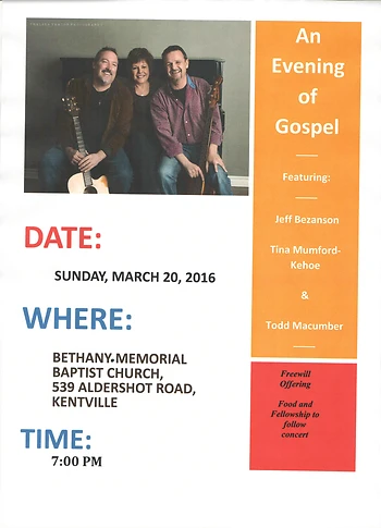 Poster for Gospel Concert