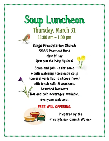 Poster for Soup Luncheon