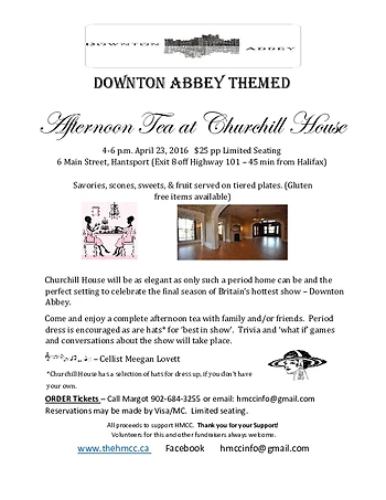 Poster for Downton Abbey Themed Afternoon Tea