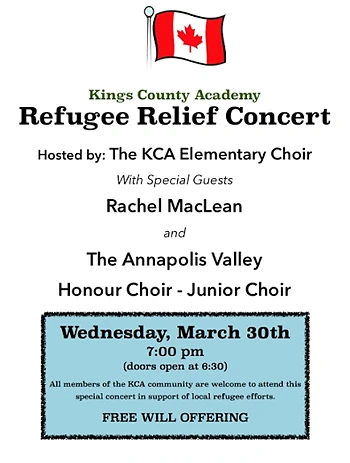 Poster for Refugee Relief Concert