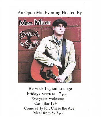 Poster for Open Mic By Mike Milne