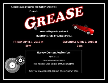 Poster for Grease, the Musical