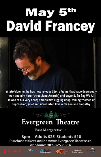 Poster for David Francey