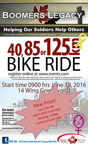Poster for Boomer’s Legacy Charity Bike Ride