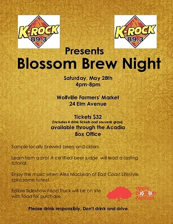 Poster for Blossom Brew Night