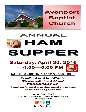 Poster for Ham Supper