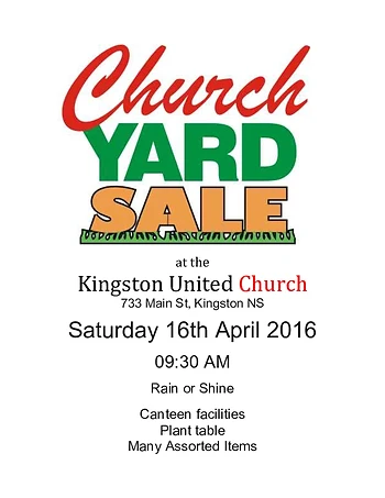 Poster for Church Yard Sale