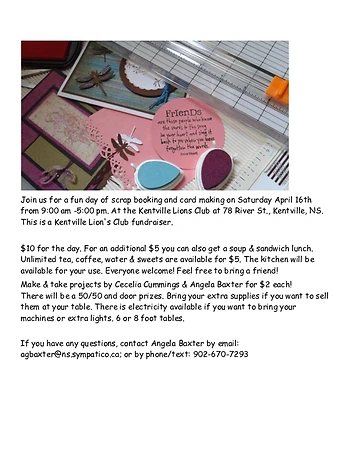 Poster for Card making and Scrapbooking Crop