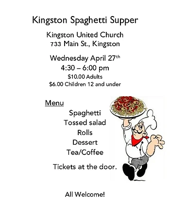 Poster for Spaghetti Supper