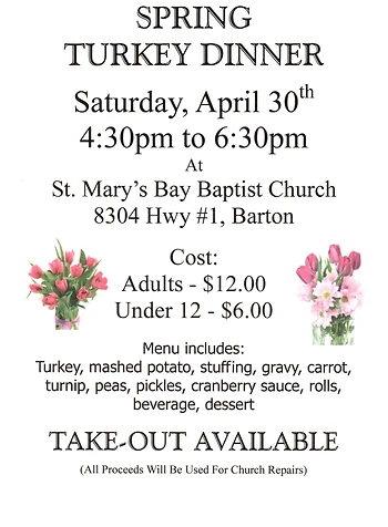 Poster for Spring Turkey Dinner
