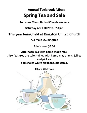 Poster for Spring Tea and Sale