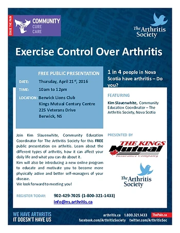 Poster for Exercise Control Over Arthritis